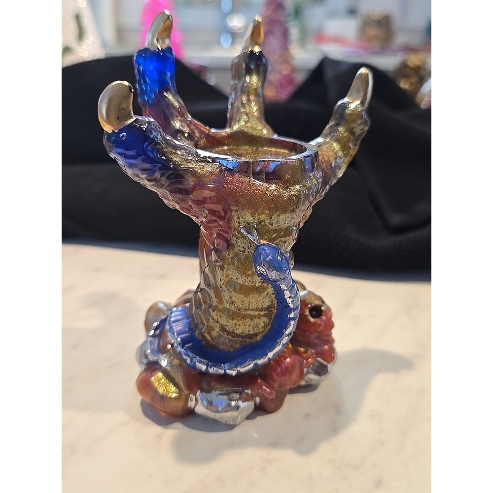 Handmade Resin‎ Dragon Claw Tea Lite Or Crystal Ball Holder  Decoration Gift 652